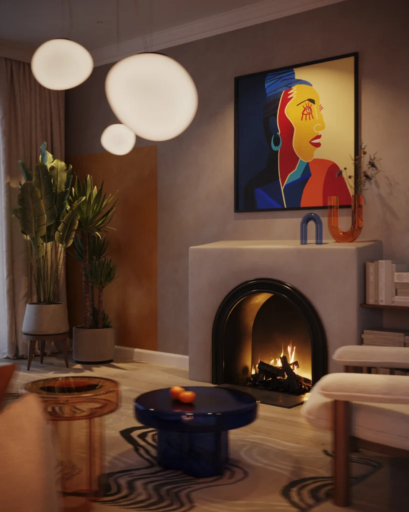kominek-w-nowoczesnym-apartamencie-w-barcelonie